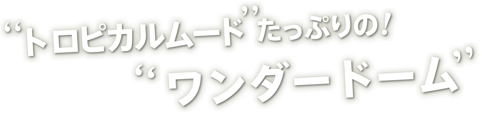 トロピカルムードたっぷりのワンダードーム
